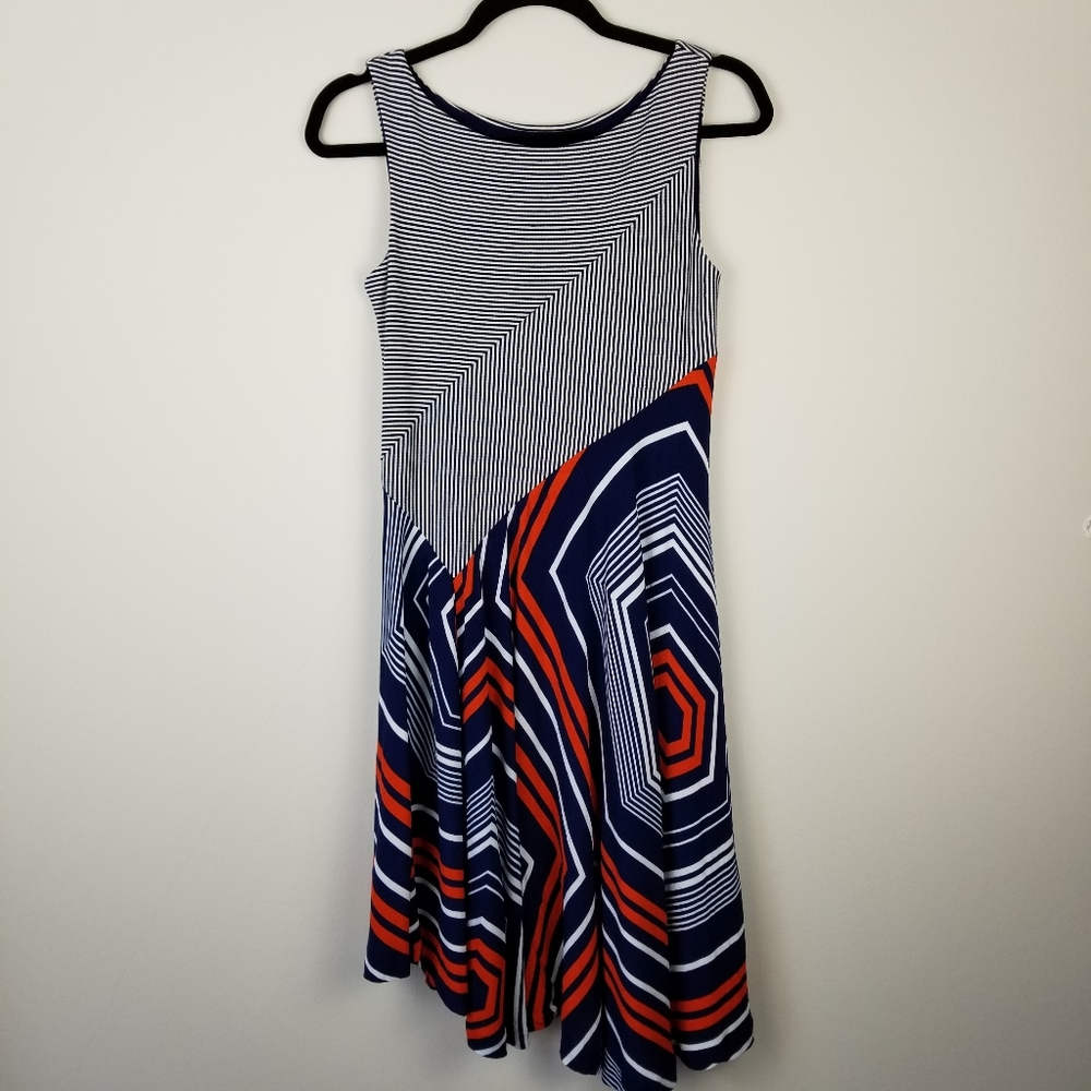 Maeve | Anthro Knit/Crepe Combo Striped Dress-XS - Picture 4 of 8